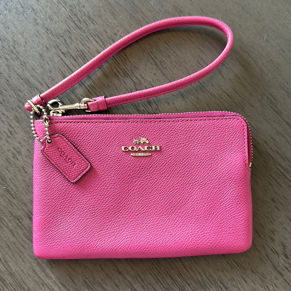 New Pink Coach Wristlet